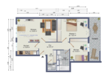 Grundriss-Skizze - Kapitalanlage! Vermietete 3-Zimmer EG-Wohnung mit Terrasse und Stellplatz in 22179 Hamburg-Bramfeld