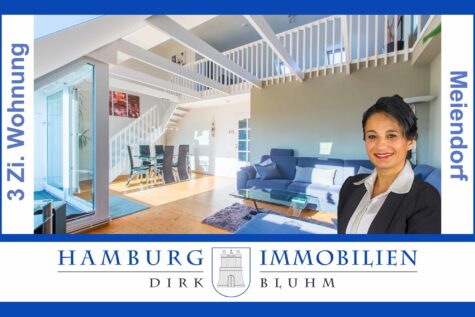Charmante 2-3 Maisonette-Wohnung über den Dächern von Meiendorf/Berne mit Südwest-Sonnen-Loggia, 22145 Hamburg / Meiendorf, Maisonettewohnung