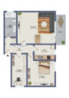 Grundriss-Skizze - Helle und gemütliche 3-Zi.-Endetagen-Wohnung mit Balkon, EBK und Stellplatz in 22145 HH-Meiendorf