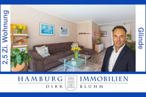 Gepflegte 2,5 Zimmer Wohnung mit ca. 70 m² und einer Südwest-Terrasse in 21509 Glinde, 21509 Glinde / Wiesenfeld, Erdgeschosswohnung
