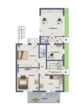 Grundriss-Skizze EG - Zinsobjekt! 3 Wohneinheiten und 1 Gewerbeeinheit mit ca. 953 m² Grundstück in 22177 Hamburg-Bramfeld