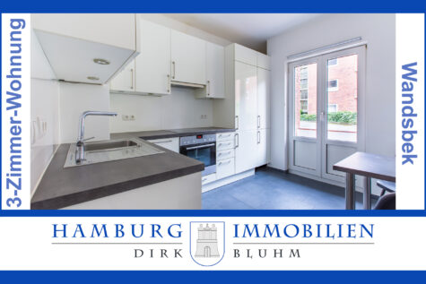 Sanierte 3-Zimmerwohnung mit hochwertiger Einbauküche in 22041 Hamburg-Wandsbek, 22041 Hamburg, Erdgeschosswohnung