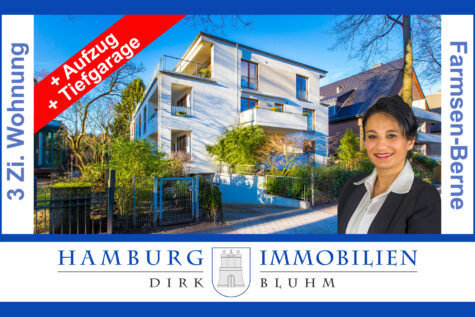 Moderne 3-Zimmerwohnung mit Tiefgarage und großzügigem Balkon in 22159 Hamburg Farmsen-Berne, 22159 Hamburg, Etagenwohnung